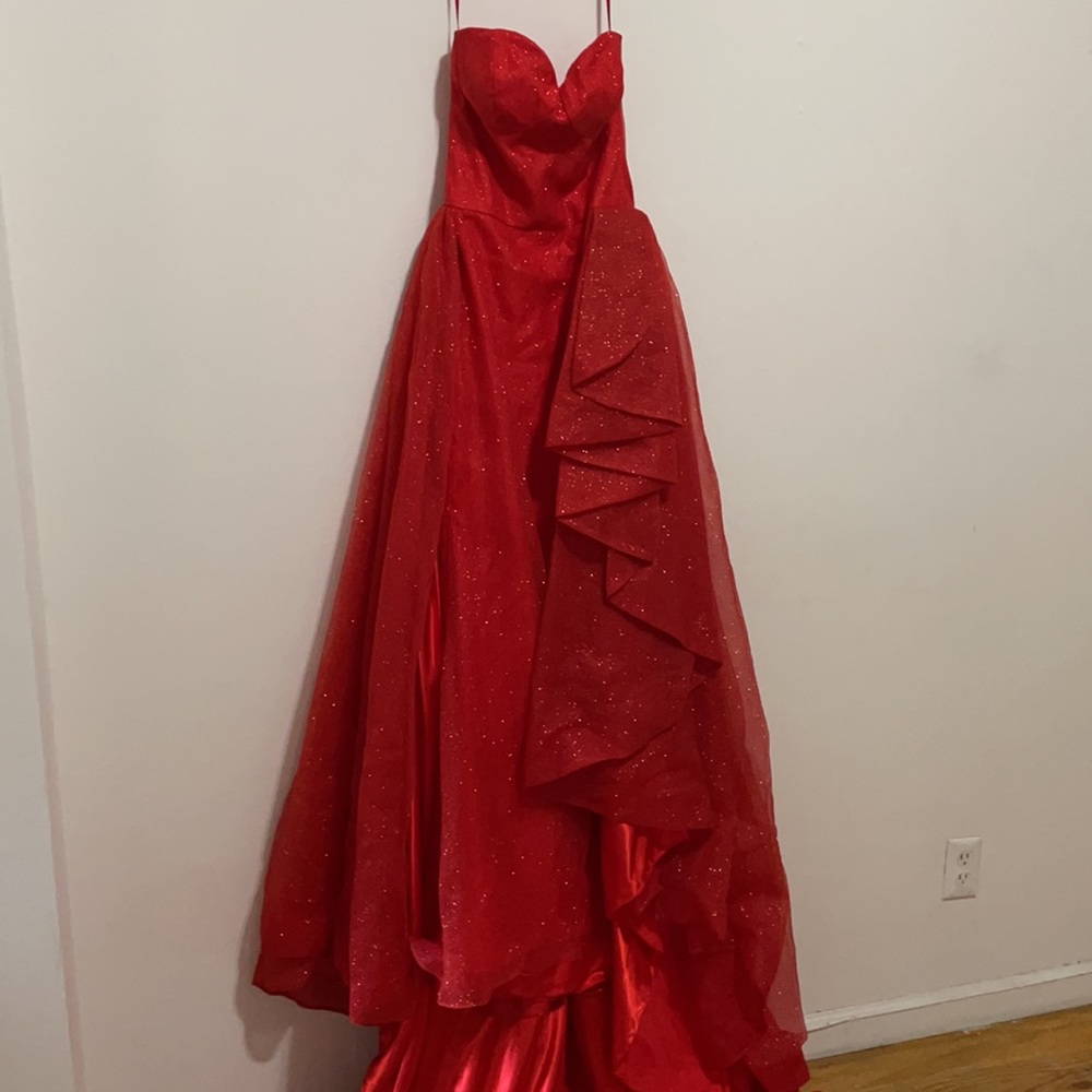 Red Pageant Dress - Picture 3 of 6